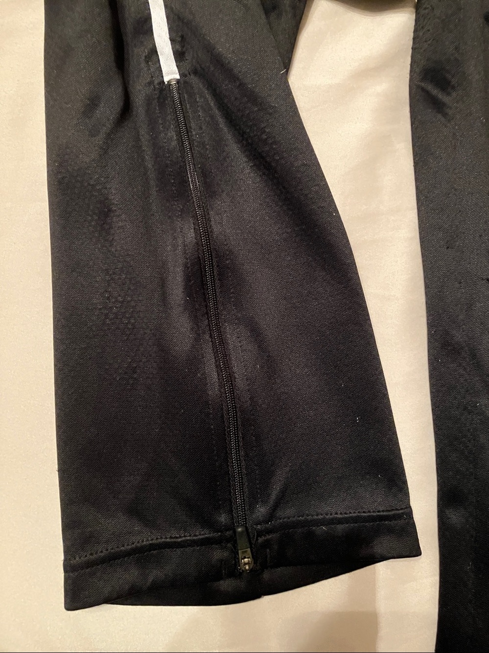 Nike Black Track Pants with White Swoosh and Side Stripe - Picture 6 of 10